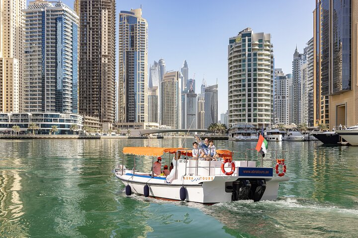 Experience the stunning views of Dubai Marina from a luxury Abra. Relax on cushioned seats and enjoy the skyline as you glide along the shimmering canal waters.